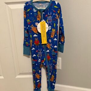 Little Sleepies Blue Sleepy Superhero 2T Zippy
